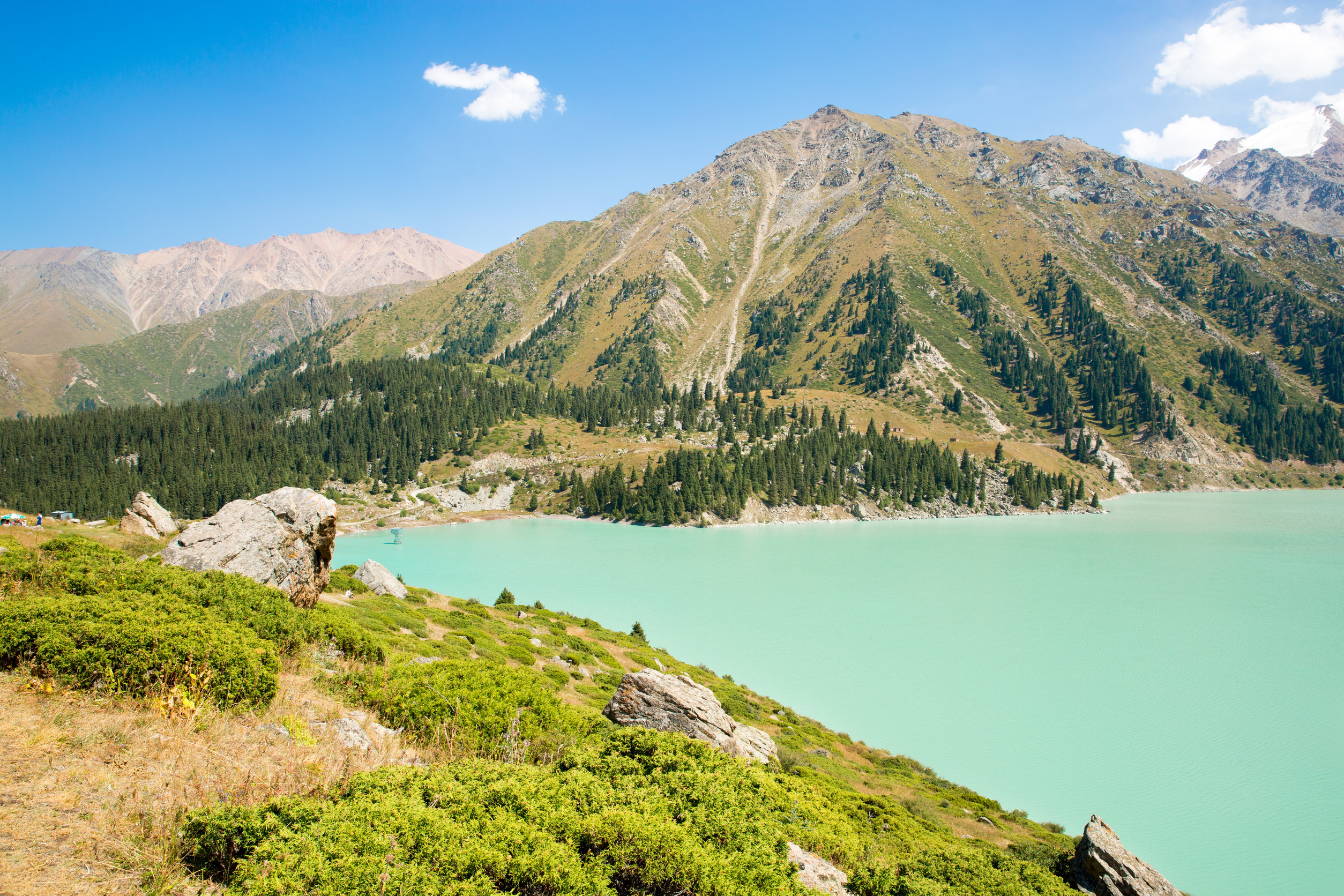 Big Almaty Lake crystal clear mountain lake