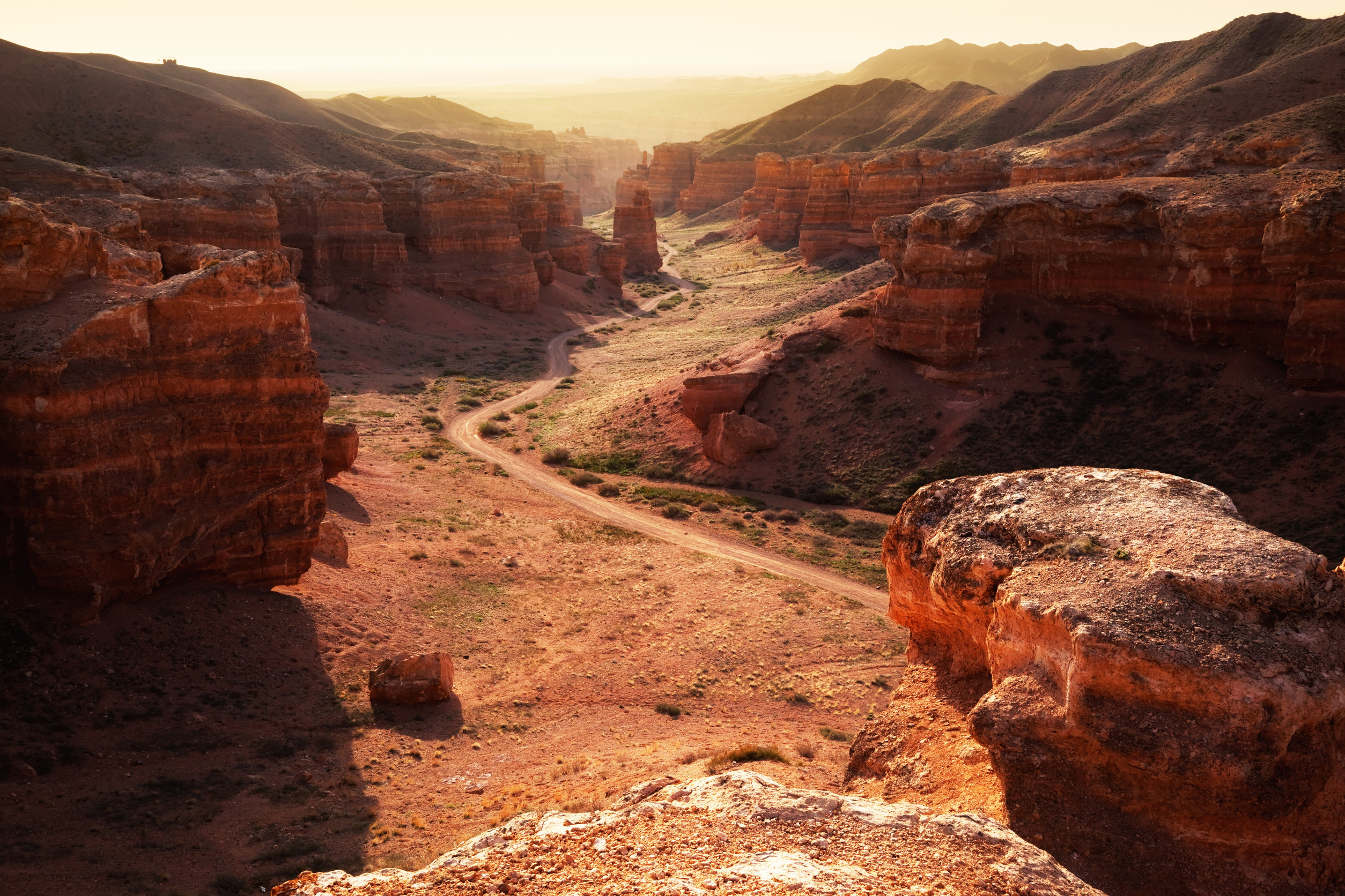 Charyn Canyon dramatic rock formations