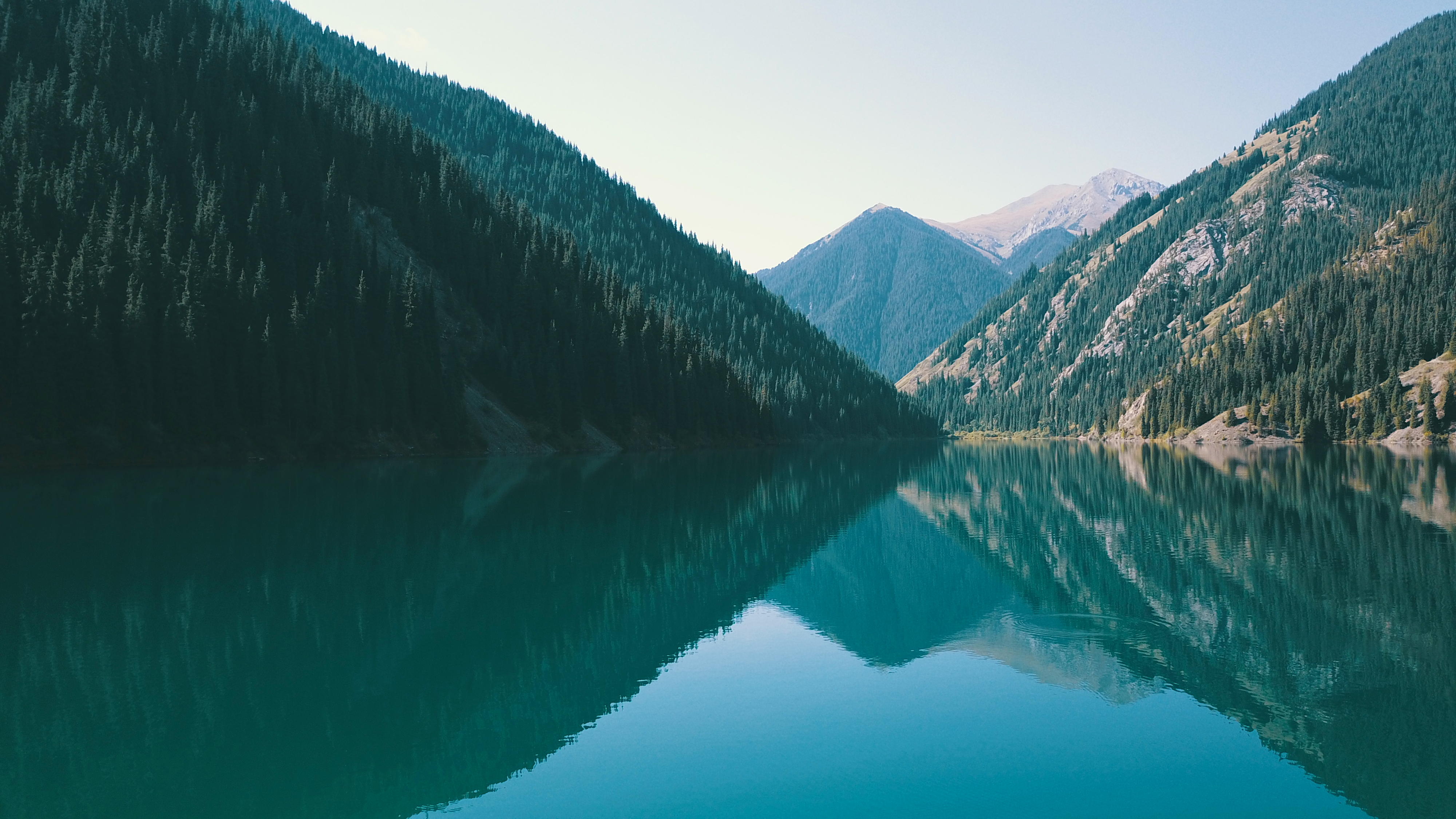 Beautiful Kazakhstan landscape with mountains and lakes