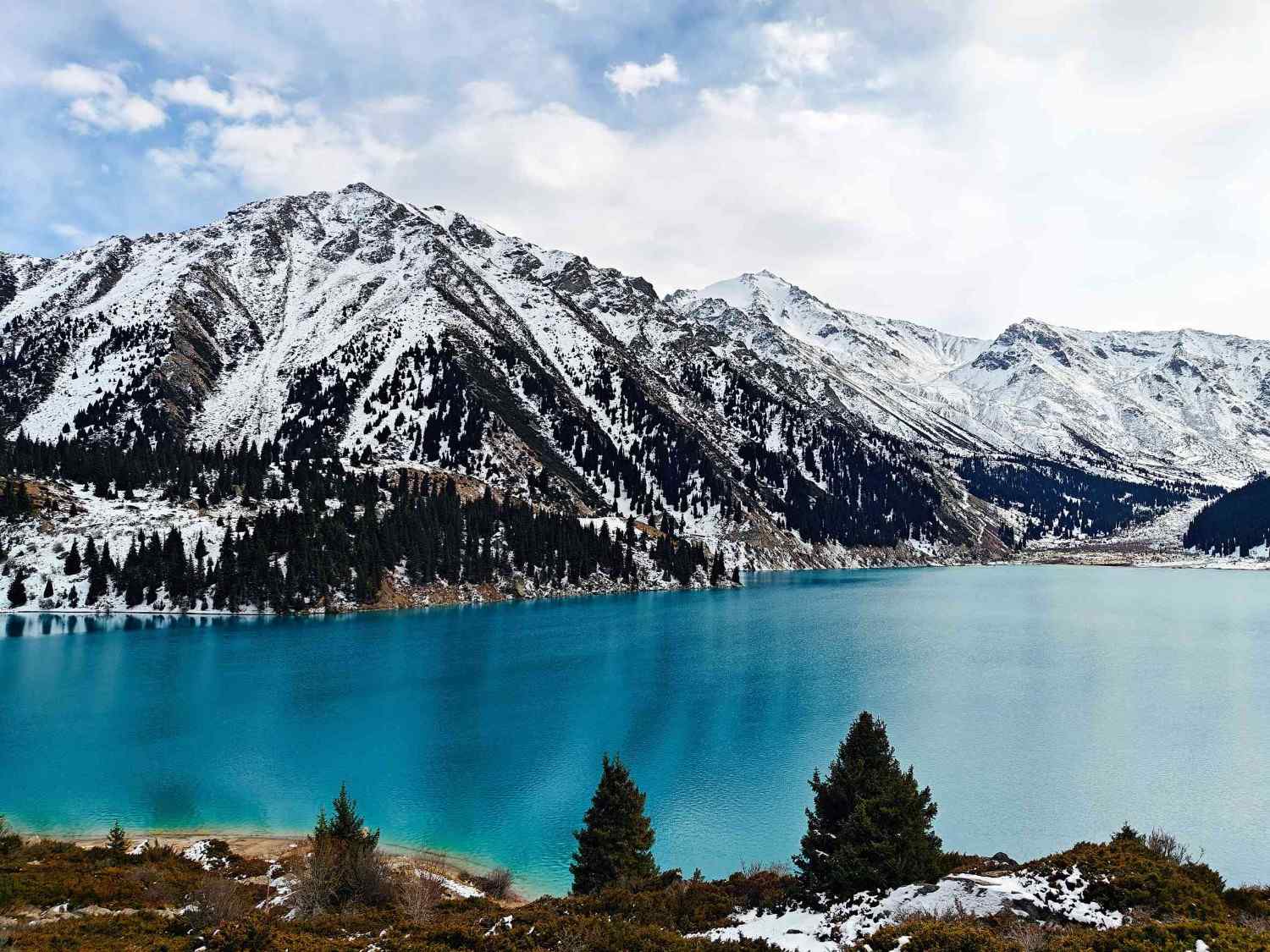 Turquoise Water Of Big Almaty Lake